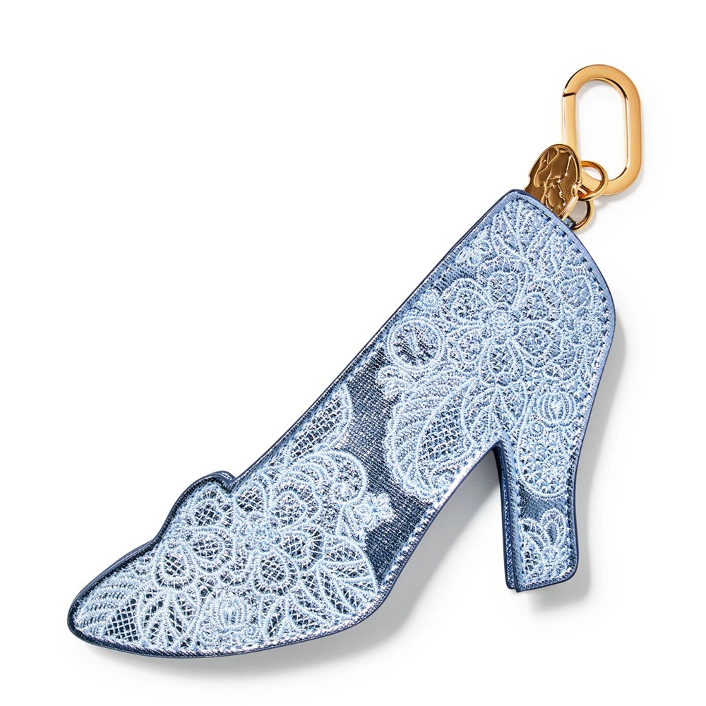 Elegant Blue and Silver Shoe-Shaped Keychain coinpurse Disney bath and body work